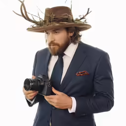 a man in suit and tie and a hat