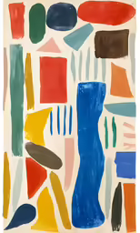 a painting with an artistic design on the cover