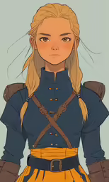 a drawing of an anime character with blond hair