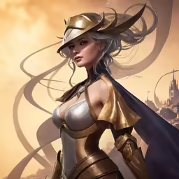 an image of a woman dressed in armor
