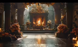 this is a fireplace that looks like it could be in a movie