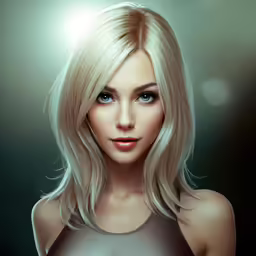 a digital artwork image of a blonded girl