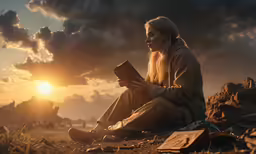 there is a woman that is reading a book