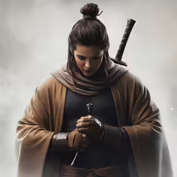 a character from star wars holding a sword