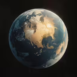 a very close up view of the earth in space
