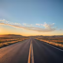 an empty street is in the middle of an empty highway