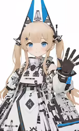 the anime character in an artistic dress