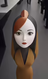a faceless model is hanging from the wall
