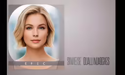 the face of a woman with short hair