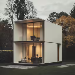 a room that has two windows in it