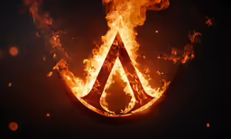 a picture of the letter made on fire
