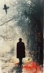 an image of a man that is walking in the rain