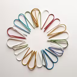 a circle of pins arranged to form a circle