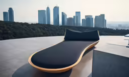 this is an unusual looking chair on a roof