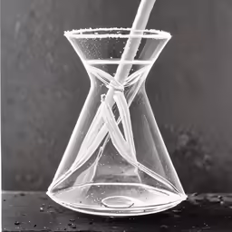 black and white photo of an empty vase