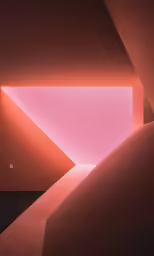 an image of a hallway that has some kind of pink color on it