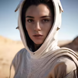 an image of a girl with a hooded face