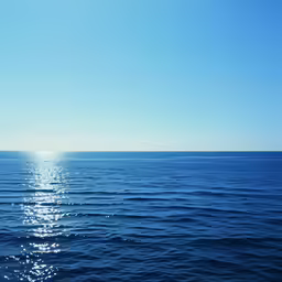 the sun shines brightly in the ocean water