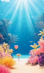 a very pretty tropical looking view with some sky