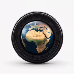 an earth model that is sitting in a black ring