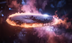 a very strange looking object with lots of smoke in it