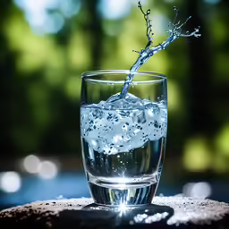 a glass that is half filled with water