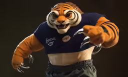 a action figure of a tiger with claws raised