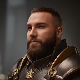 a close - up portrait of a man in uniform