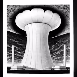 a water tower that is standing in the sky