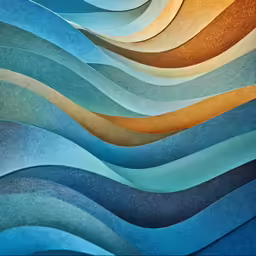 abstract ocean waves in various colors and sizes