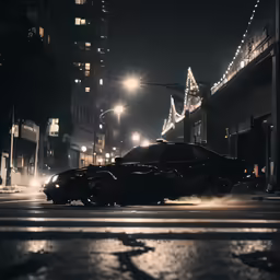 a car parked in front of an office building on the street