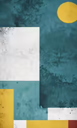the painting is of different colors on the wall