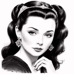 a drawing of the actress from snow white