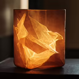 a light sitting on top of a counter top