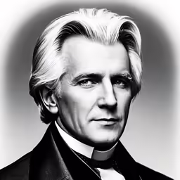 an old black and white photo of a man in a suit