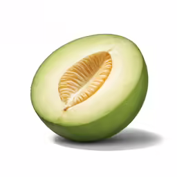 an orange sliced in half, with the center part being peeled