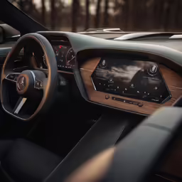 the dashboard and instrument of a new jaguar car