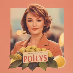 a women who is holding a crate of fruit