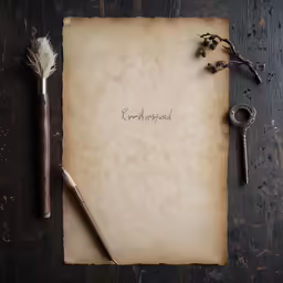 a piece of paper sitting on top of a table