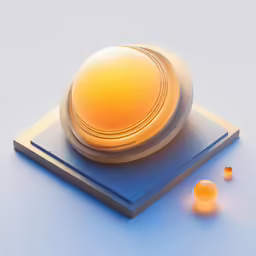 an orange ball sitting on top of a book