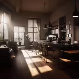 a sun shines in the middle of a modern room