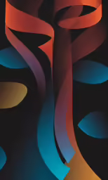 the image of curved lines in shades and colors
