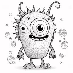 a cartoon drawing of an ugly creature