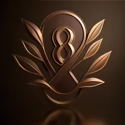 a gold amp amp symbol on a brown background