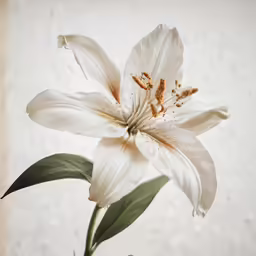 a white flower is sitting in a vase