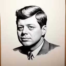 a portrait of an old man with a short haircut