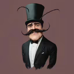 a man with a mustache and hat