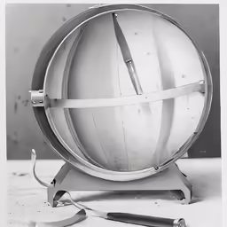 a small globe is shown with a knife and a pair of scissors