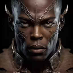 a very nice looking black man with the face painted white