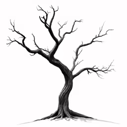 an old bare tree with no leaves and no leaves